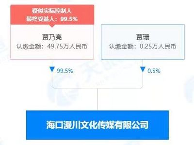 贾乃亮投资成立海口漫川文化传媒 经营范围含文化娱乐经纪人服务等